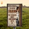 uni Personalized Name Horse Welcome to Our Farm All Printed 3D Metal Sign