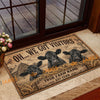 Uni Rustic Oh We Got Visitors Custom Name And Year Cow Welcome Doormat (10 Breeds)