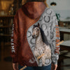 UniJames Personalized Appaloosa Horse Split Faux Leather & Horseshoe 3D Hoodie
