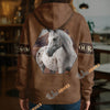 UniJames Personalized Appaloosa Horse Leather-Look Hoodie
