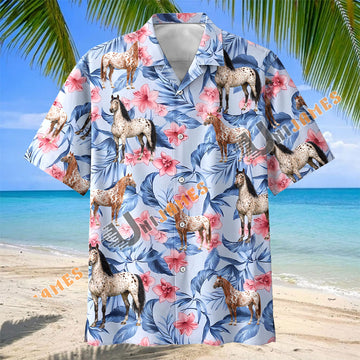 Unijames Floral Appaloosa Horse Lover Hawaiian Shirt