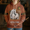 UniJames Personalized Appaloosa Horse Faux Leather 3D Hoodie
