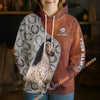 UniJames Personalized Appaloosa Horse Split Faux Leather & Horseshoe 3D Hoodie