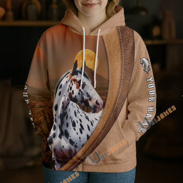 Unijames Personalized Appaloosa Horse Desert Sunset Texture Hoodie