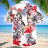 Unijames Appaloosa Horse Red Hibiscus Tropical Hawaiian Shirt