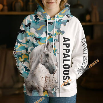 Unijames Personalized Appaloosa Horse Camouflage Hoodie