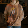 Unijames Personalized American Quarter Horse Desert Sunset Texture Hoodie