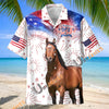 Unijames American Quarter Horse America 250 Years of Freedom Hawaiian Shirt