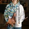 Unijames Personalized American Quarter Horse Camouflage Hoodie