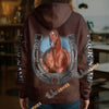 UniJames Personalized Horse Breed Horseshoe Brown Leather 3D Hoodie
