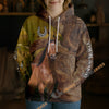 Unijames Personalized American Quarter Horse Wood Grain Meadow Hoodie