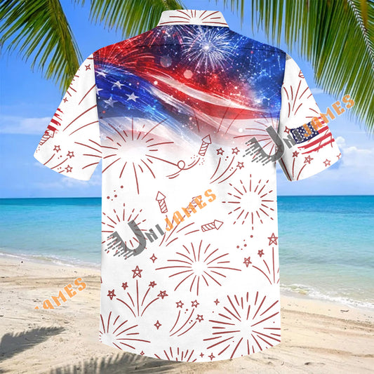 Unijames American Quarter Horse America 250 Years of Freedom Hawaiian Shirt
