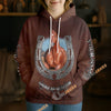 UniJames Personalized Horse Breed Horseshoe Brown Leather 3D Hoodie