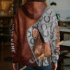 UniJames Personalized American Quarter Horse Split Faux Leather & Horseshoe 3D Hoodie