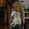 Unijames Personalized Arabian Horse Wood Grain Meadow Hoodie