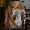 Unijames Personalized Arabian Horse Desert Sunset Texture Hoodie