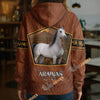 UniJames Personalized Arabian Horse Faux Leather 3D Hoodie