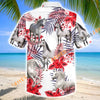 Unijames Arabian Horse Red Hibiscus Tropical Hawaiian Shirt