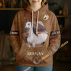 UniJames Personalized Arabian Horse Leather-Look Hoodie