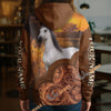 UniJames Personalized Western Tooled Leather Horse 3D Hoodie