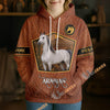 UniJames Personalized Arabian Horse Faux Leather 3D Hoodie