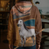 Unijames Personalized Arabian Horse Farm Texture Hoodie