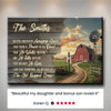 Uni Amazing Grace Barn Premium Custom Family Name Canvas