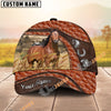 Unijames Personalized Horse Orange Brown Leather Style Cap (9 Breeds)