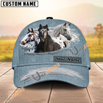 Unijames Appaloosa Scratch Jeans Pattern Personalized Name Cap