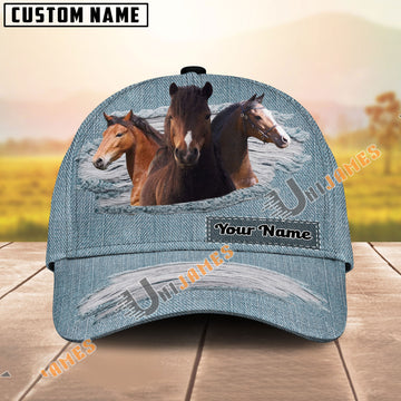 Unijames Hackney Scratch Jeans Pattern Personalized Name Cap