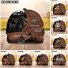Unijames Personalized Horse Close-Up with Wild Horse Silhouette Mountain Scene Leather Panel Cap (9 Breeds)