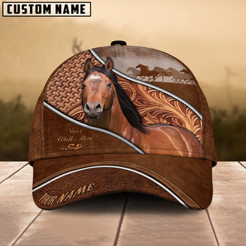 Uni American Quarter Horse Never Walk Alone Personalized Name Cap