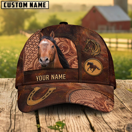 Unijames American Quarter Horse Dark Brown Craving Personalized Name Cap