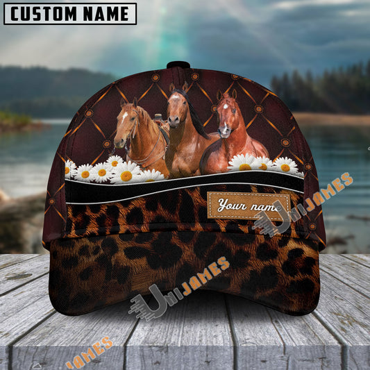 Unijames American Quarter Horse Happiness Sunflower Personalized Name Cap