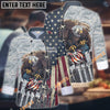 Unijames Eagle Camo Flag Multicolor Option Custom Name Long Sleeve Chef Jacket (4 Colors)