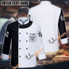 Unijames Basic Line Multicolor Option Custom Name Long Sleeve Chef Jacket (4 Colors)
