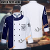 Unijames Basic Line Multicolor Option Custom Name Long Sleeve Chef Jacket (4 Colors)