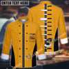Unijames Center Line Multicolor Option Custom Name Long Sleeve Chef Jacket (4 Colors)