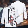 Unijames Color Spike Pattern Multicolor Option Custom Name Long Sleeve Chef Jacket (4 Colors)