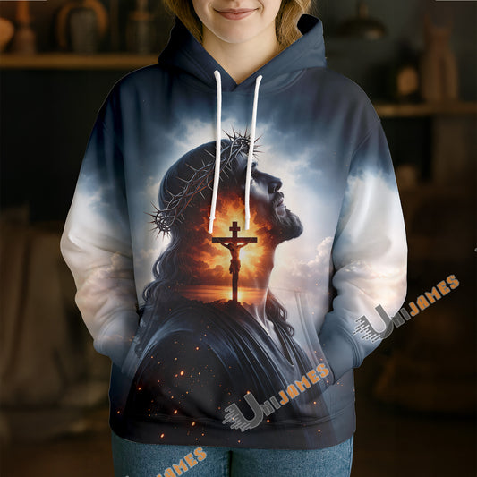 Unijames God Cross 3D Hoodie