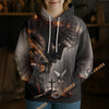Unijames God Knight Lion Cross Pigeon 3D Hoodie