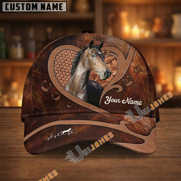 Unijames Hackney Dark Brown Heart Craving Personalized Name Cap