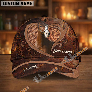Unijames Warmblood Dark Brown Heart Craving Personalized Name Cap