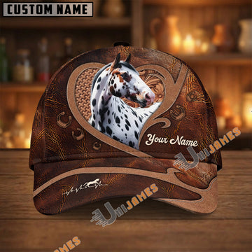 Unijames Appaloosa Dark Brown Heart Craving Personalized Name Cap
