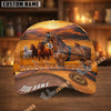 Unijames Personalized Horse Herd Sunset Background Cap (9 Breeds)