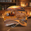 Unijames Personalized Horse Herd Sunset Background Cap (9 Breeds)