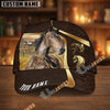 Unijames Personalized Horse Dark Brown Carving Gold Line Pattern Cap (9 Breeds)