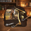 Unijames Personalized Horse Dark Brown Carving Gold Line Pattern Cap (9 Breeds)
