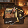 Unijames Personalized Horse Dark Brown Carving Gold Line Pattern Cap (9 Breeds)