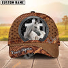 Unijames Personalized Horse Portrait with Horseshoe Frame Western Tooled Leather Pattern Cap (9 Breeds)